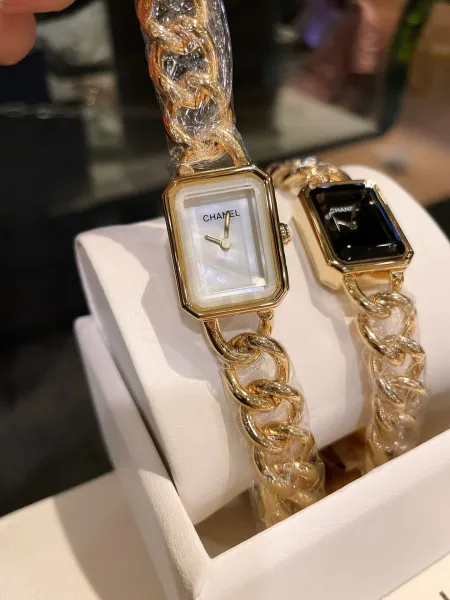 Chanel Premiere Black Gold-Plated Quartz Watch Watches - 47