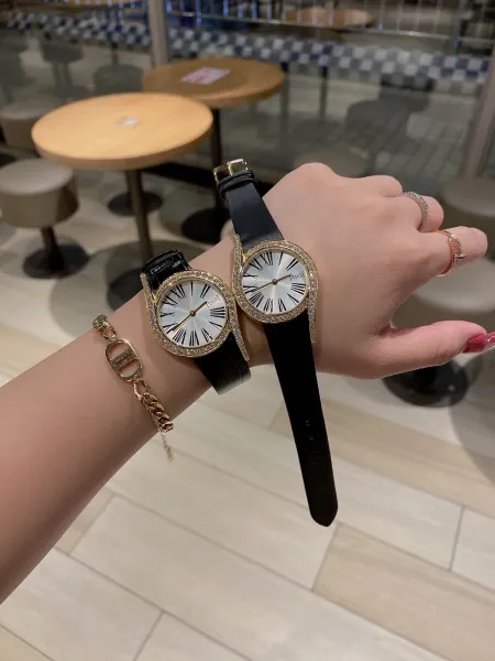Design Piaget Limelight Gala Rose Gold Diamond-Set Black Leather Watch Watches - 59
