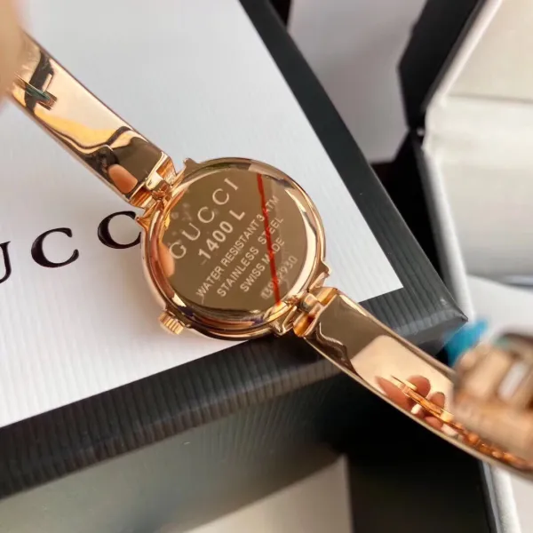 Gucci G-Timeless Diamond-Set Rose Gold Black Dial Watch Watches - 28