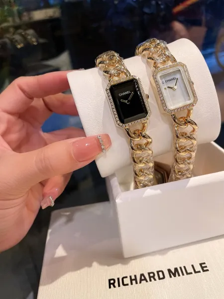Chanel Premiere Black Gold-Plated Quartz Watch Watches - 36