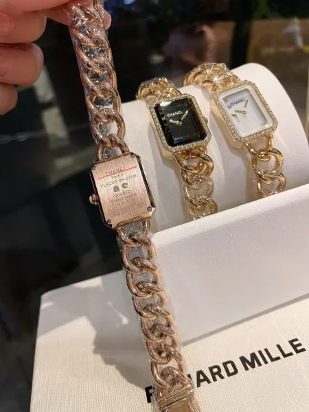 Chanel Premiere Black Gold-Plated Quartz Watch Watches - 43