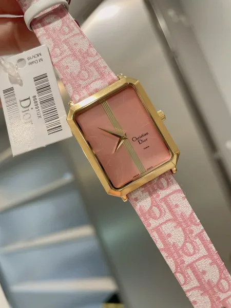 Dior La D de Dior Pink Oblique Strap Quartz Watch Watches - 4