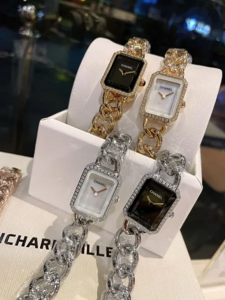 Chanel Premiere Black Gold-Plated Quartz Watch Watches - 42