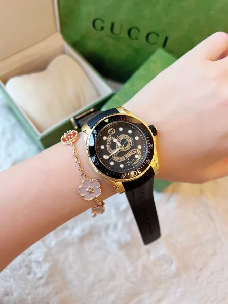 Gucci Dive Snake White Gold Watch Watches - 3