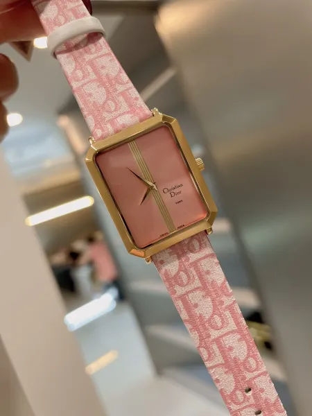 Dior La D de Dior Pink Oblique Strap Quartz Watch Watches - 5