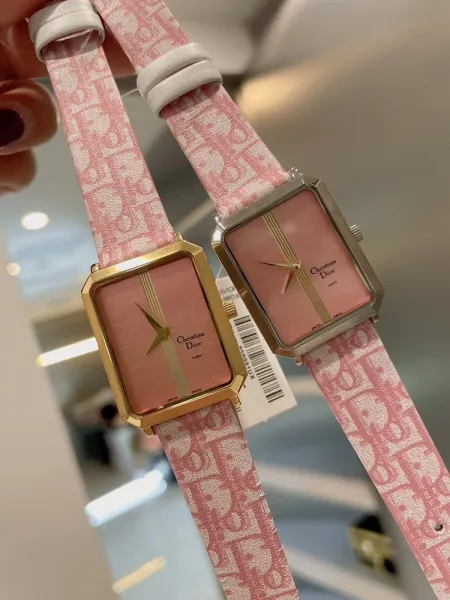Dior La D de Dior Pink Oblique Strap Quartz Watch Watches - 6