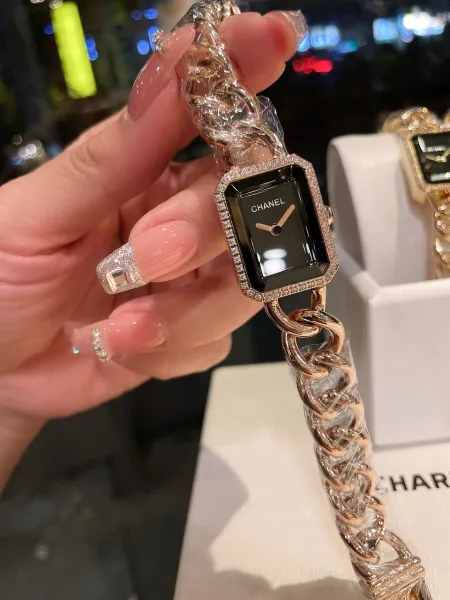 Chanel Premiere Black Gold-Plated Quartz Watch Watches - 39