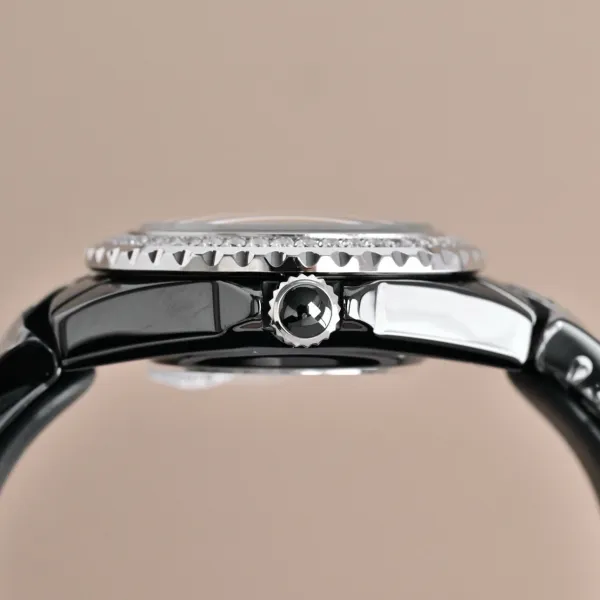 Chanel J12 Automatic White Ceramic Diamond Bezel Watch Watches - 36