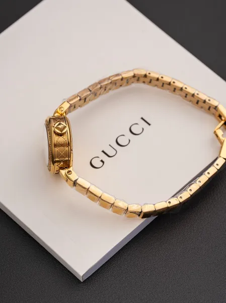 Gucci G-Timeless Mini Black Dial Gold-Tone Diamond-Set Watch Watches - 45