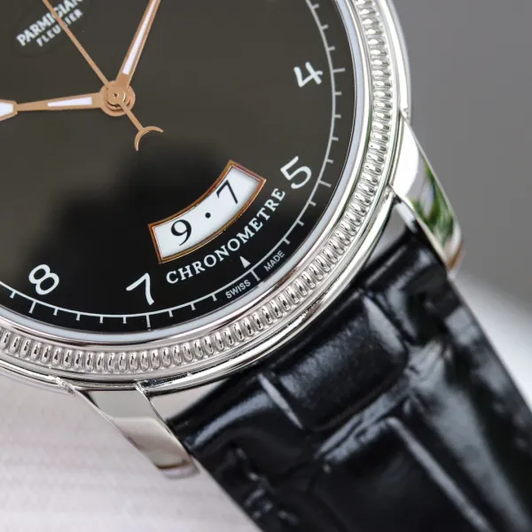 Design Parmigiani Fleurier Tonda Chronomètre Black Dial Mechanical Watch Watches - 18