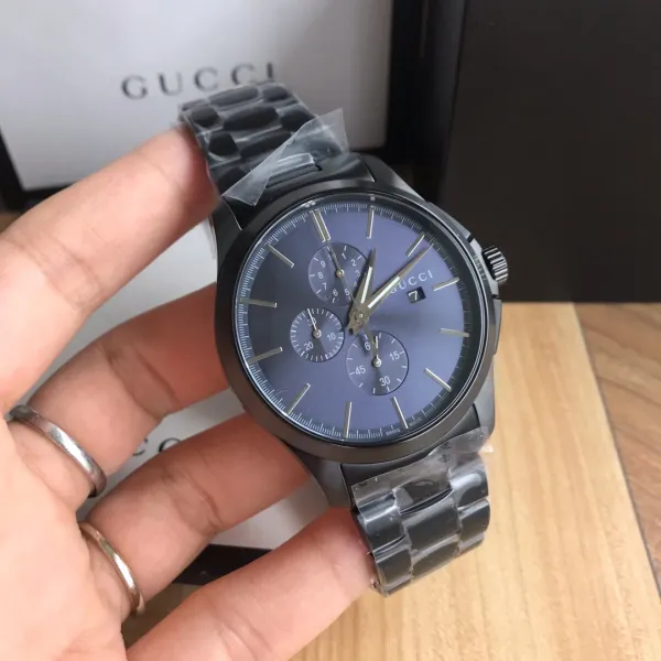 Gucci Grip Chronograph Black Matte with Green and Red Accents Watch Watches - 19