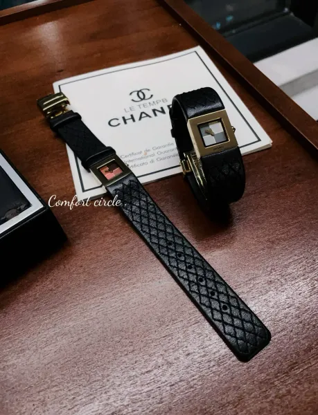 Chanel Premiere Watch Black Quilted Leather Diamond Bezel Quartz Watch Watches - 12