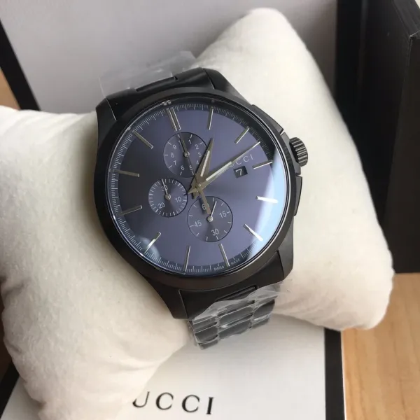 Gucci Grip Chronograph Black Matte with Green and Red Accents Watch Watches - 23