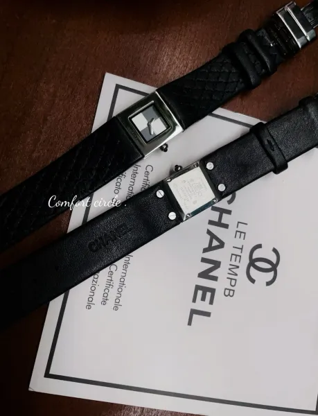 Chanel Premiere Watch Black Quilted Leather Diamond Bezel Quartz Watch Watches - 34