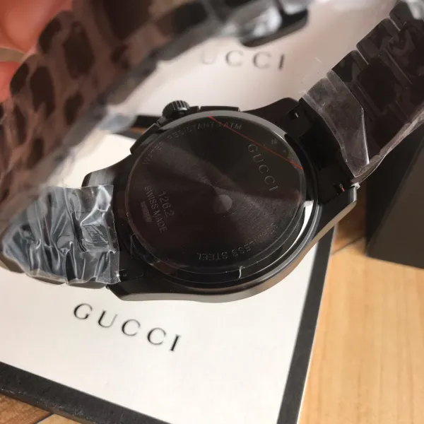 Gucci Grip Chronograph Black Matte with Green and Red Accents Watch Watches - 26