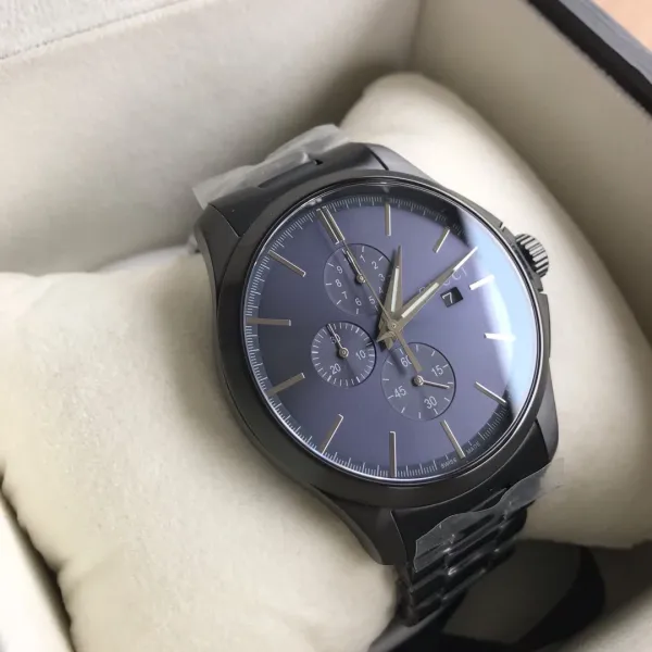 Gucci Grip Chronograph Black Matte with Green and Red Accents Watch Watches - 24