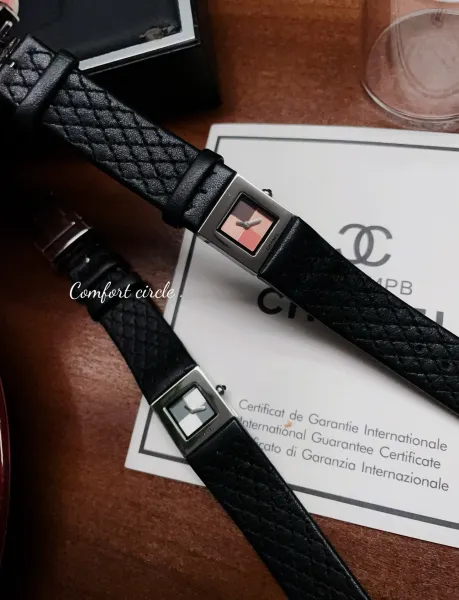 Chanel Premiere Watch Black Quilted Leather Diamond Bezel Quartz Watch Watches - 35