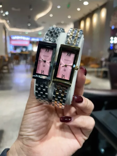 Gucci G-Timeless Rectangular Two-Tone Silver and Gold Watch Watches - 53