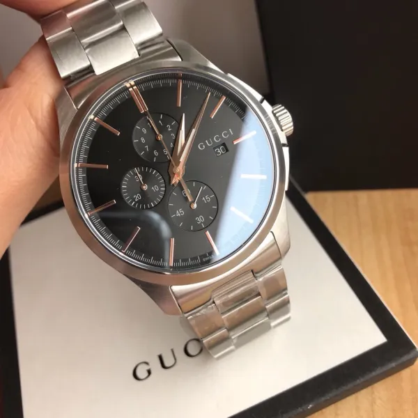 Gucci Grip Chronograph Black Matte with Green and Red Accents Watch Watches - 11