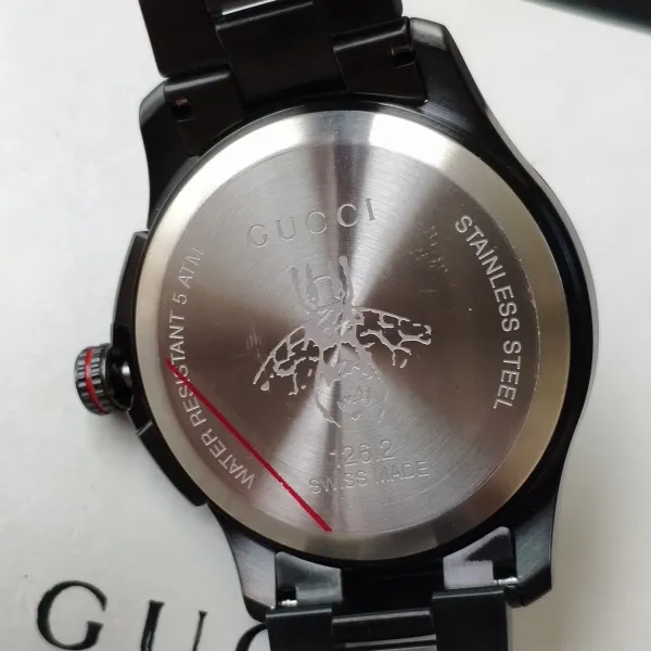 Gucci Grip Chronograph Black Matte with Green and Red Accents Watch Watches - 34