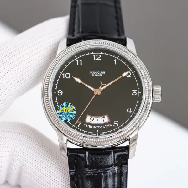 Design Parmigiani Fleurier Tonda Chronomètre Black Dial Mechanical Watch Watches - 17