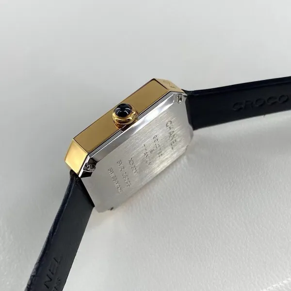 Chanel Premiere Watch Gold Diamond-Set White Dial Black Leather Strap Watches - 54