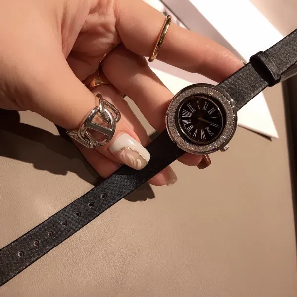 Design Piaget Possession White Strap Rose Gold Diamond Bezel Quartz Watch Watches - 33