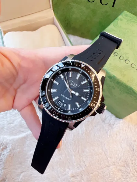 Gucci Dive Cat White Rubber Strap Watch Watches - 28