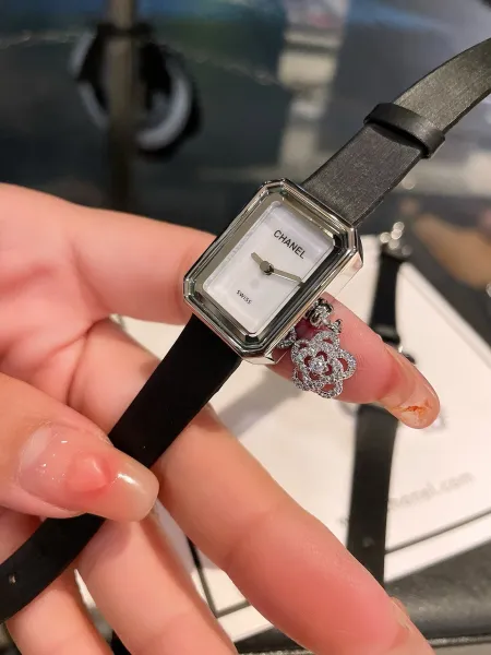 Chanel Première Rock Black Gold Quartz Watch with Camellia Charm Watches - 25