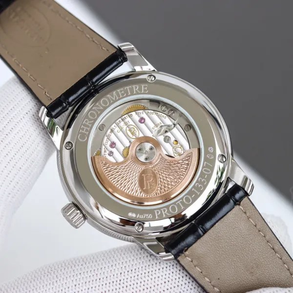 Design Parmigiani Fleurier Tonda Chronomètre Black Dial Mechanical Watch Watches - 12