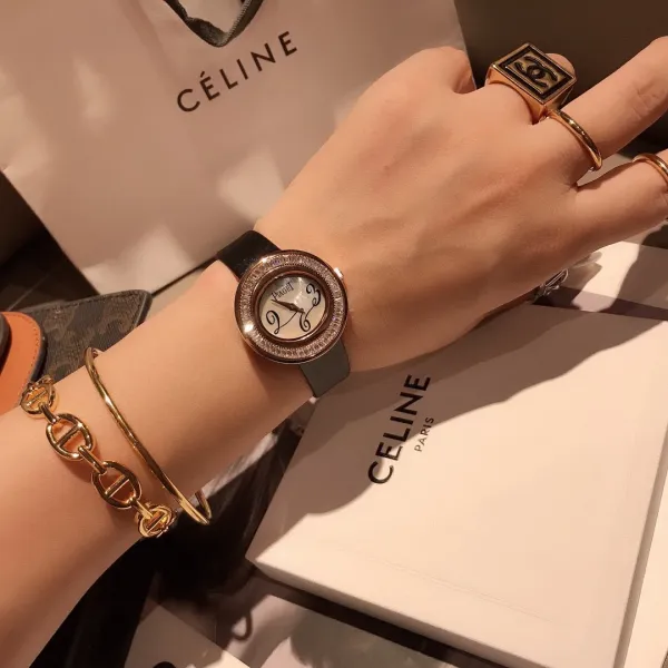 Design Piaget Possession White Strap Rose Gold Diamond Bezel Quartz Watch Watches - 28