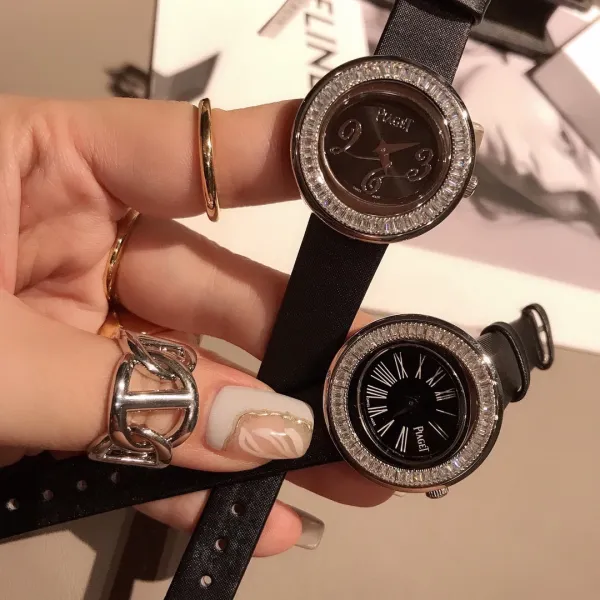 Design Piaget Possession White Strap Rose Gold Diamond Bezel Quartz Watch Watches - 30