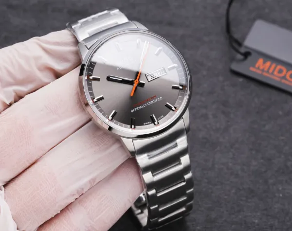 Design Mido Chronometer Automatic Silver Dial Rose Gold Bezel Mechanical Watch Watches - 31