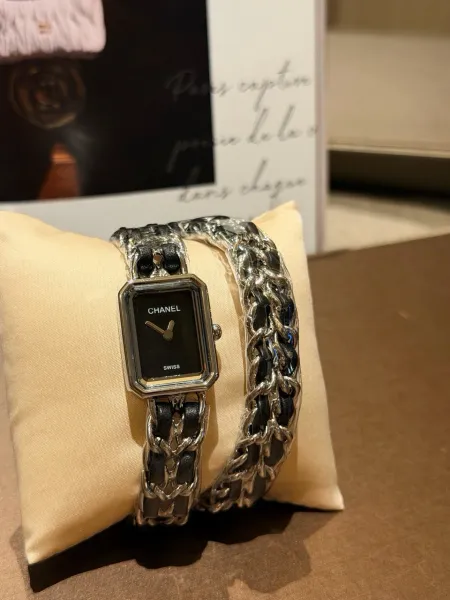 Chanel Première Re-Edition Black and Silver Chain Watch Watches - 11