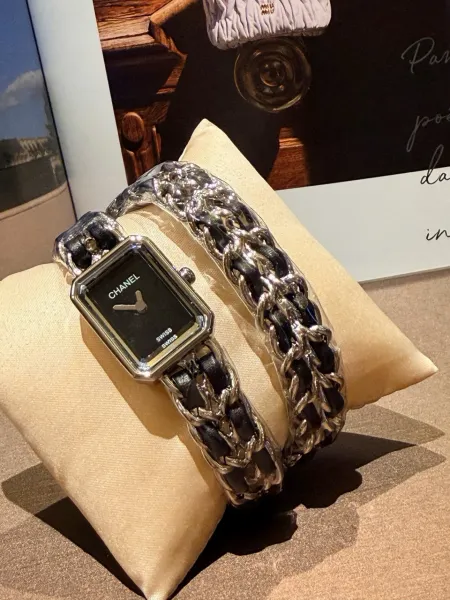 Chanel Première Re-Edition Black and Silver Chain Watch Watches - 13