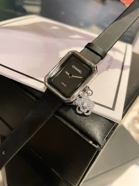 Chanel Première Rock Black Gold Quartz Watch with Camellia Charm Watches - 22
