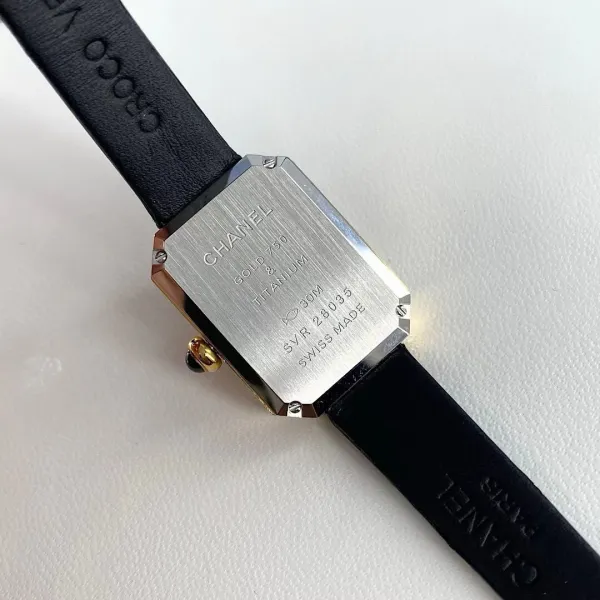 Chanel Premiere Watch Gold Diamond-Set White Dial Black Leather Strap Watches - 55