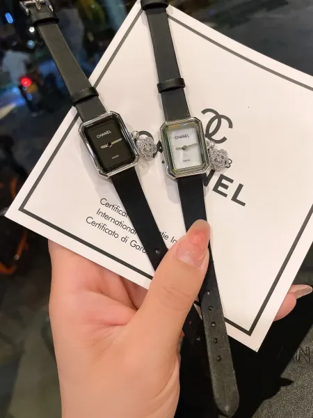 Chanel Première Rock Black Gold Quartz Watch with Camellia Charm Watches - 28