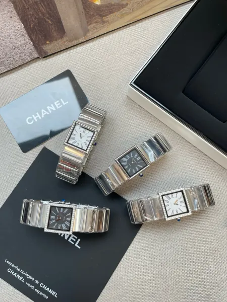 Chanel Premiere Black Dial Silver-Tone Watch Watches - 4