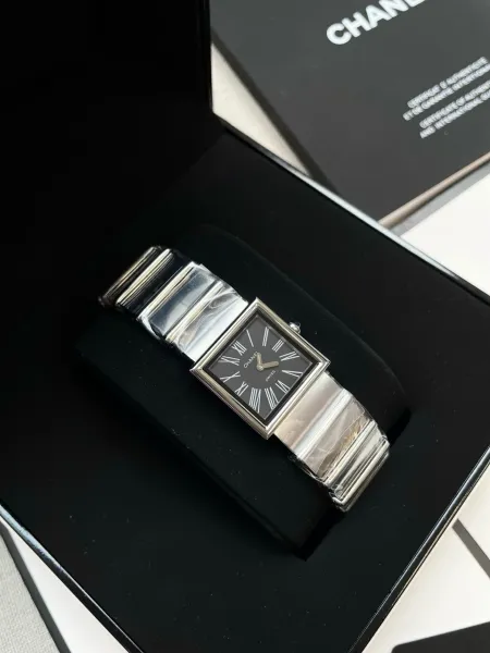 Chanel Premiere Black Dial Silver-Tone Watch Watches - 33