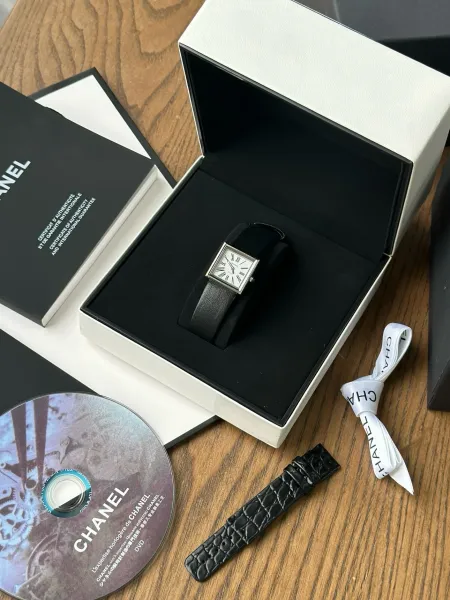 Chanel Premiere Black Dial Silver-Tone Watch Watches - 55
