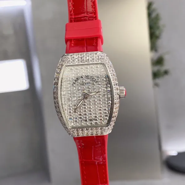Franck Muller Casablanca Baguette Diamond-Set Turquoise Leather Watch Watches - 24