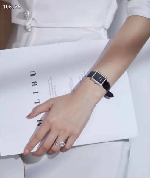 Chanel Boyfriend Watch Black Dial Diamond Bezel Leather Strap Watch Watches - 31