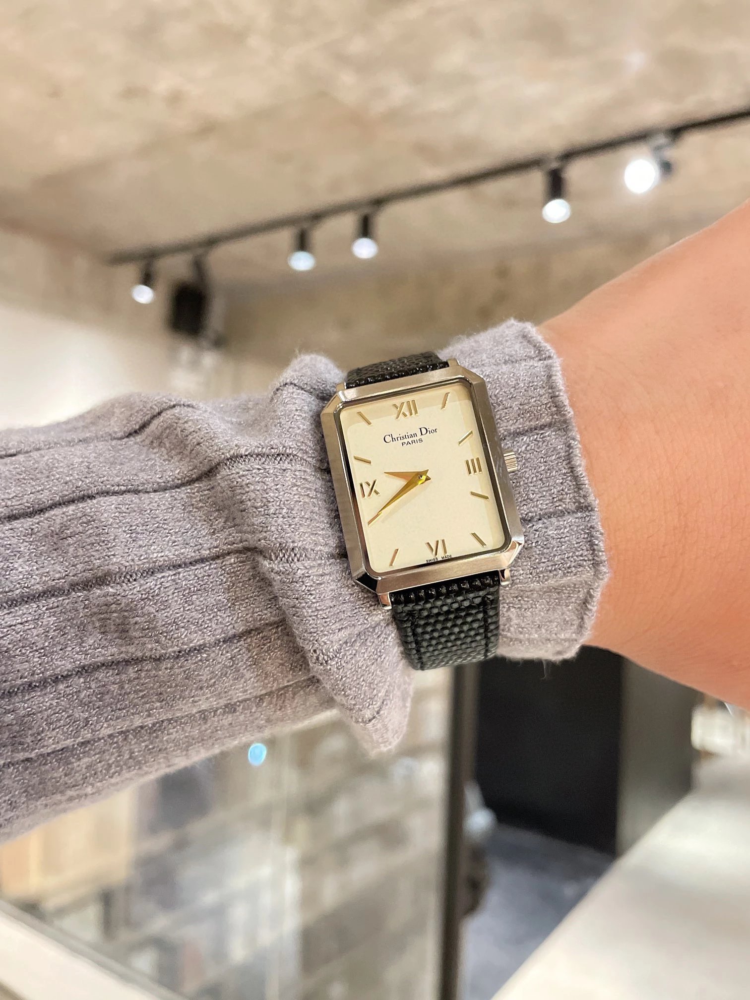 Dior La D de Dior Oblique Print Beige Dial Quartz Watch Watches - 7
