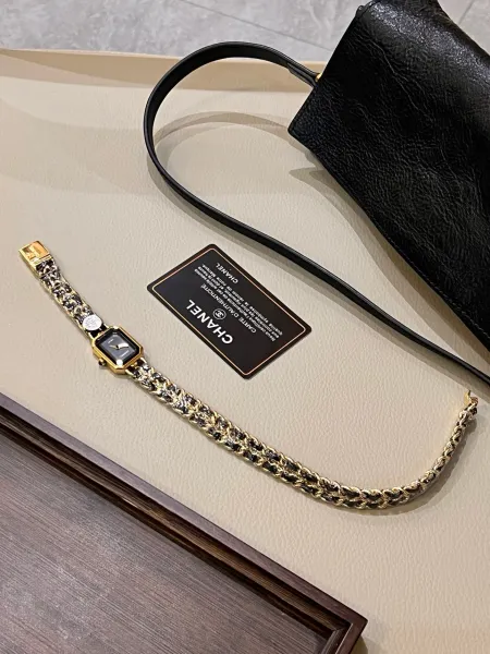 Chanel Première Re-Edition Black and Silver Chain Watch Watches - 37