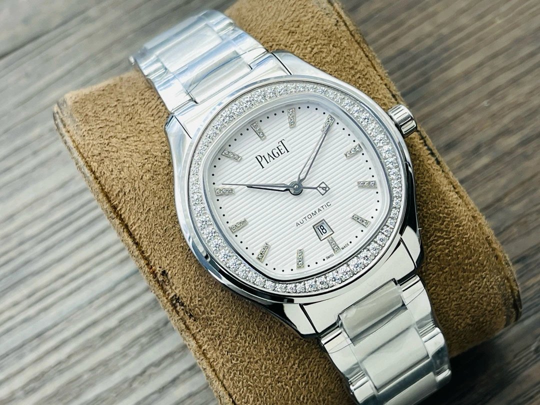 Design Piaget Polo Automatic White Dial Diamond Bezel Two-Tone Steel and Rose Gold Watch Watches - 65
