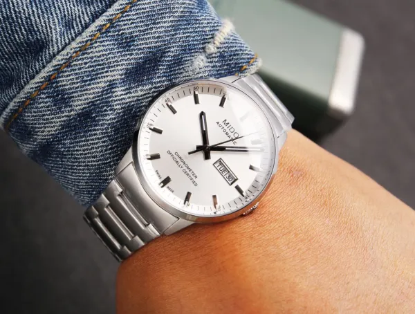 Design Mido Chronometer Automatic Silver Dial Rose Gold Bezel Mechanical Watch Watches - 38