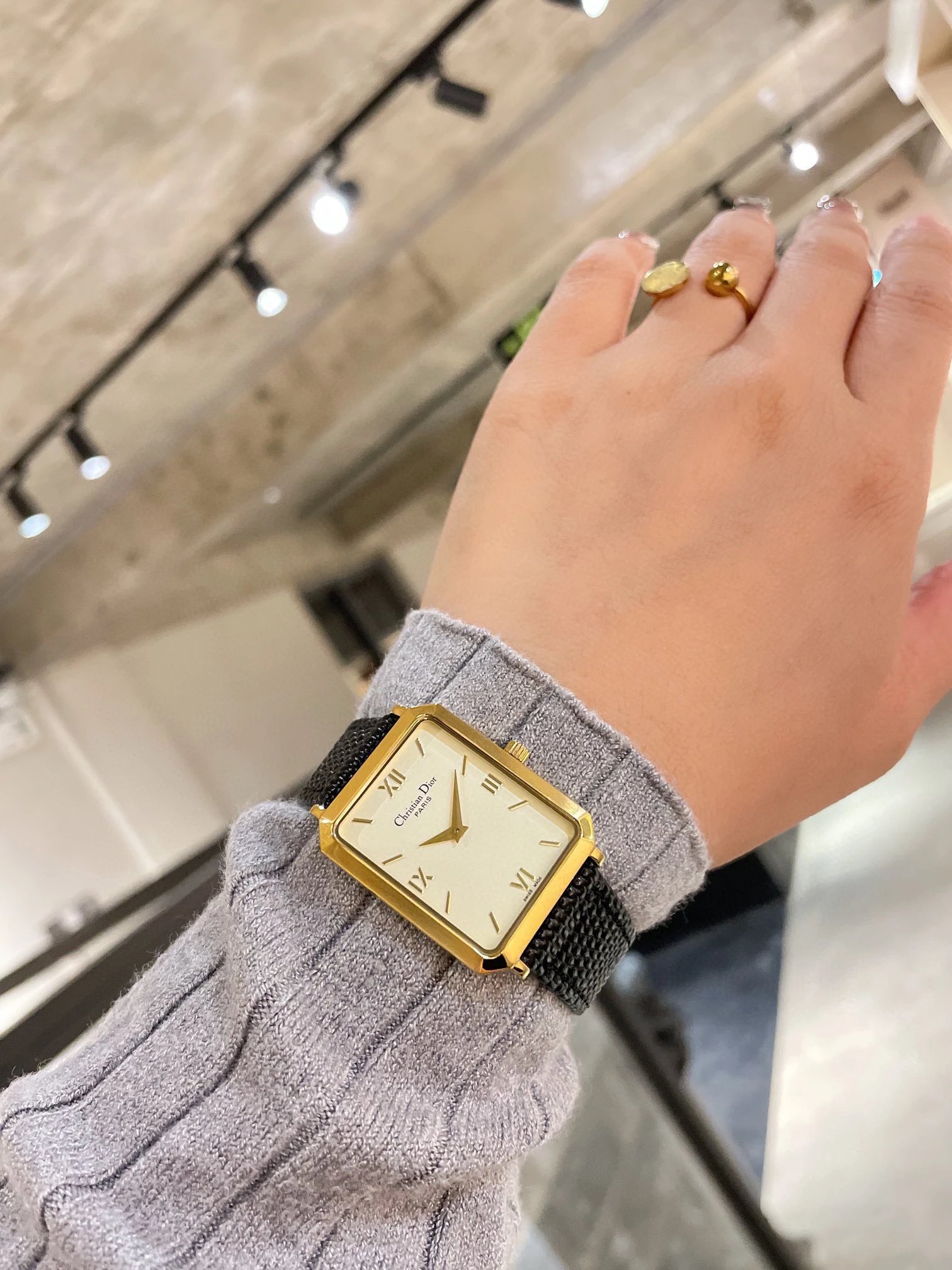 Dior La D de Dior Oblique Print Beige Dial Quartz Watch Watches - 8