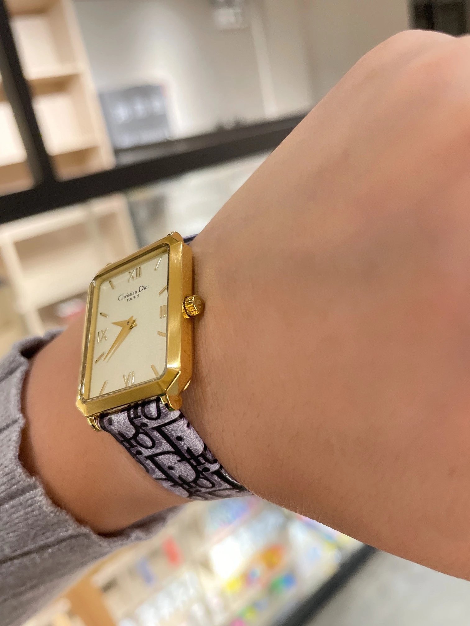Dior La D de Dior Oblique Print Beige Dial Quartz Watch Watches - 27