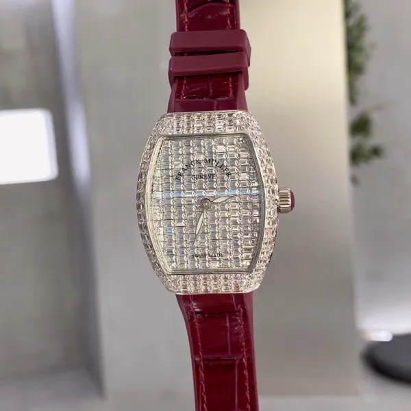 Franck Muller Casablanca Baguette Diamond-Set Turquoise Leather Watch Watches - 14